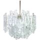 Large frosted glass chandelier from Murano by Kalmar, Austria, 1960s.