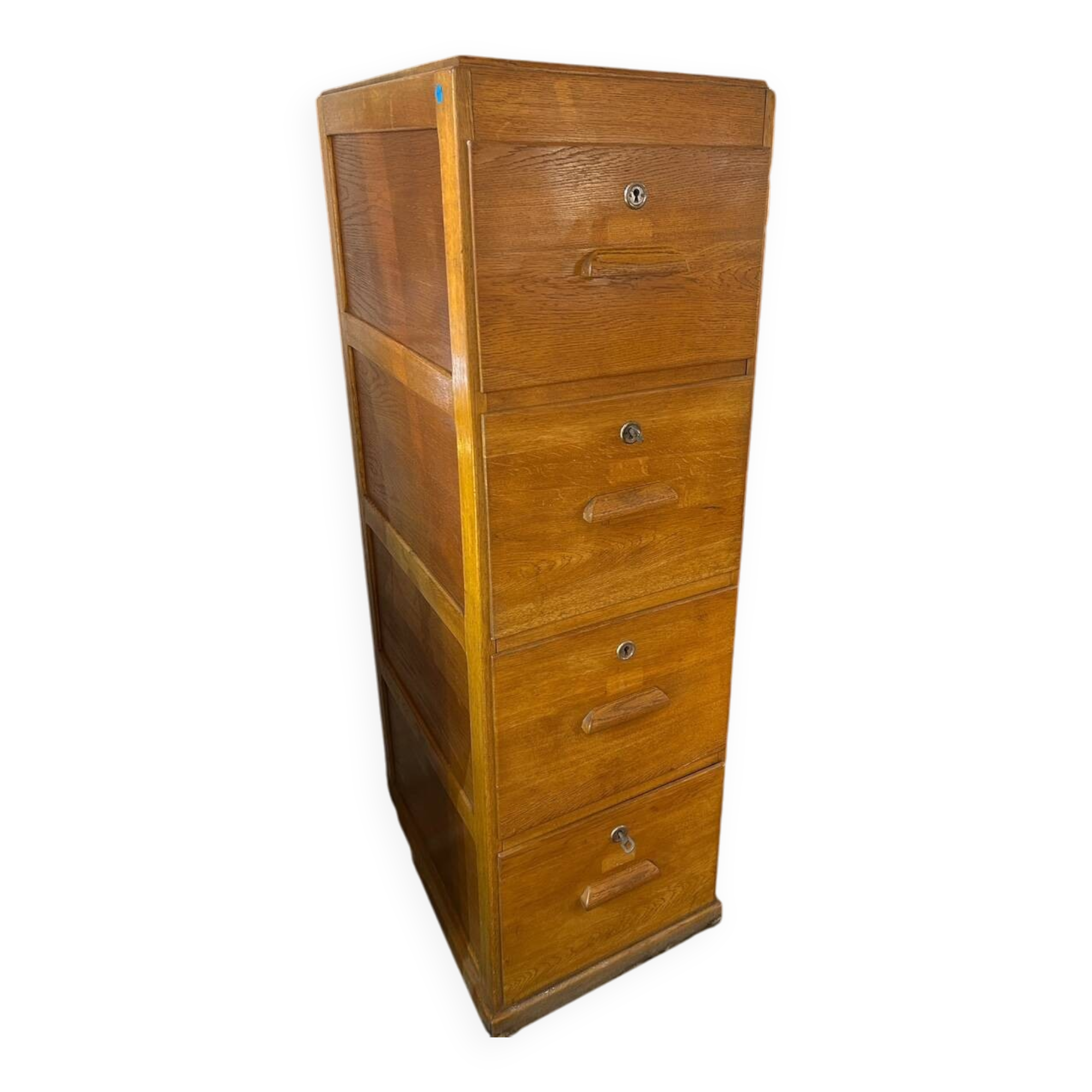 solid oak workshop cabinet, 1950