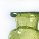 Blown and bubbled glass vase