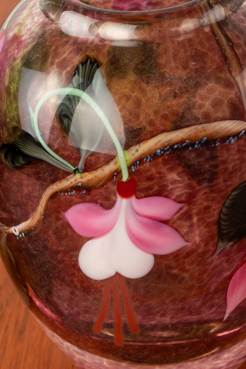 Art Nouveau style blown glass vase, Ed Aleksander/Orient & Flume.