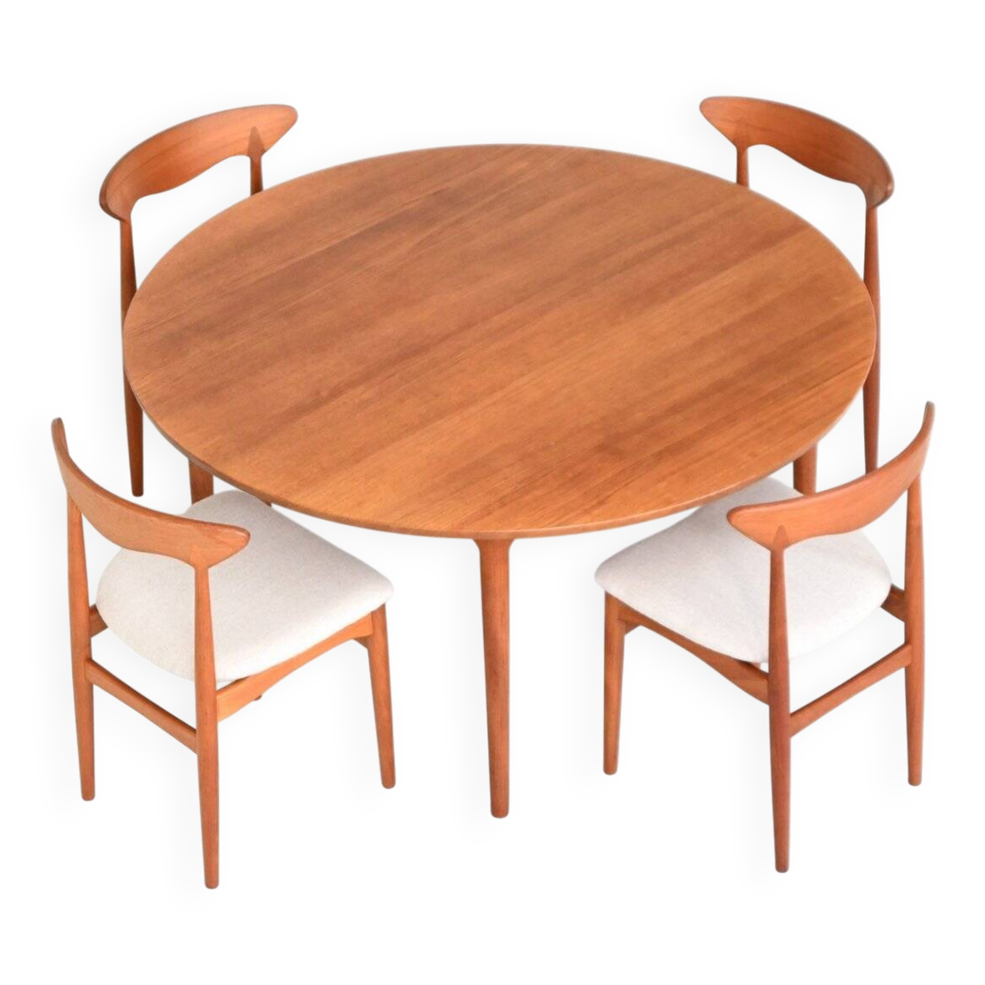 France & Son round dining table in teak Cado Denmark 1960