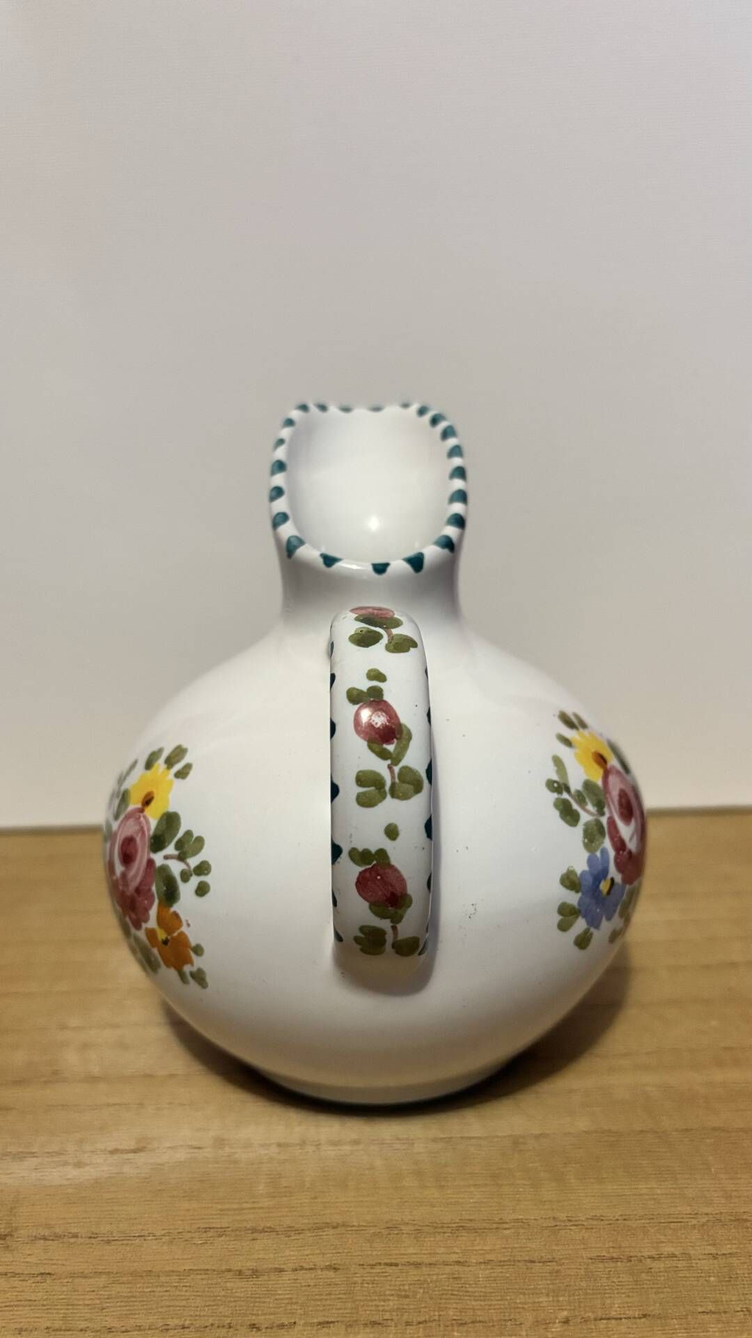 Ceramic pitcher Guerrieri Murano hand-painted Italy 1950s