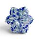 pair of flower candle holders made of glass handcrafted in Italy