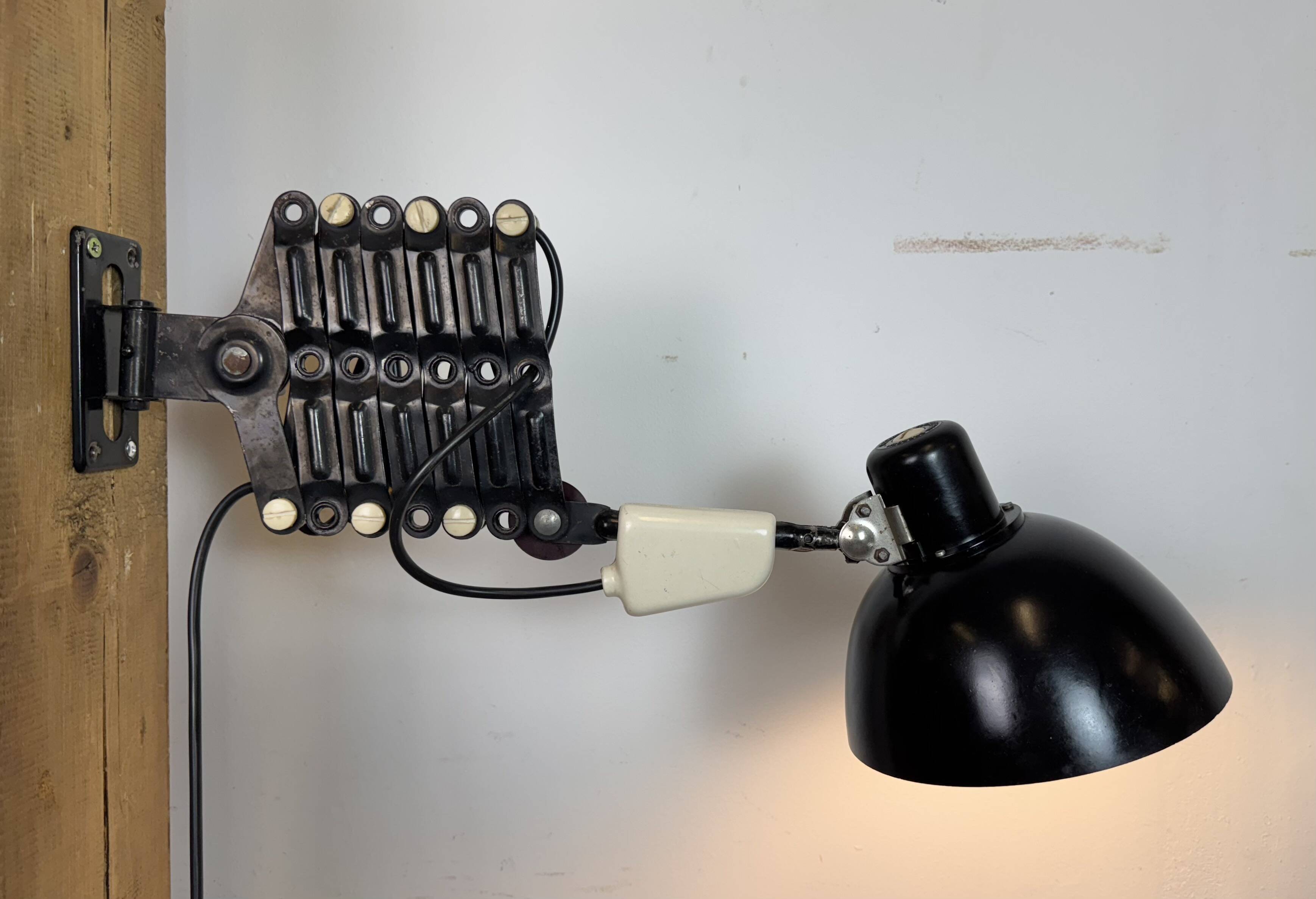 Industrial East German Scissor Lamp from VEB Zweckleuchtenbau Dresden, 1960