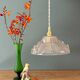 Vintage frosted glass pendant light (DF1)