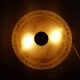 Glass globe ceiling lamp frosted pattern and brass opened frame