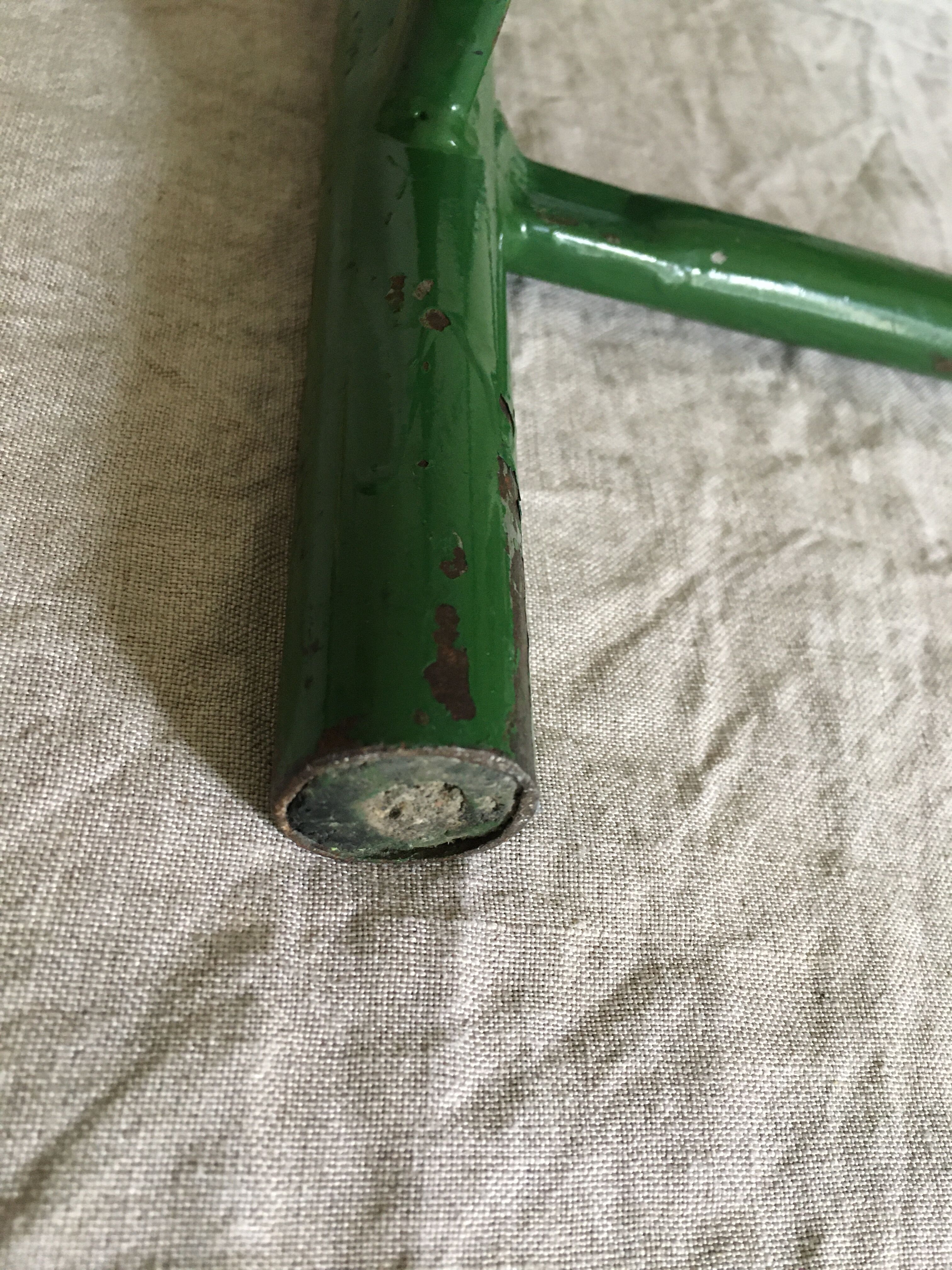 Green military stool