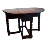Table ovale à deux battants chêne foncé Angleterre début XVIII ième