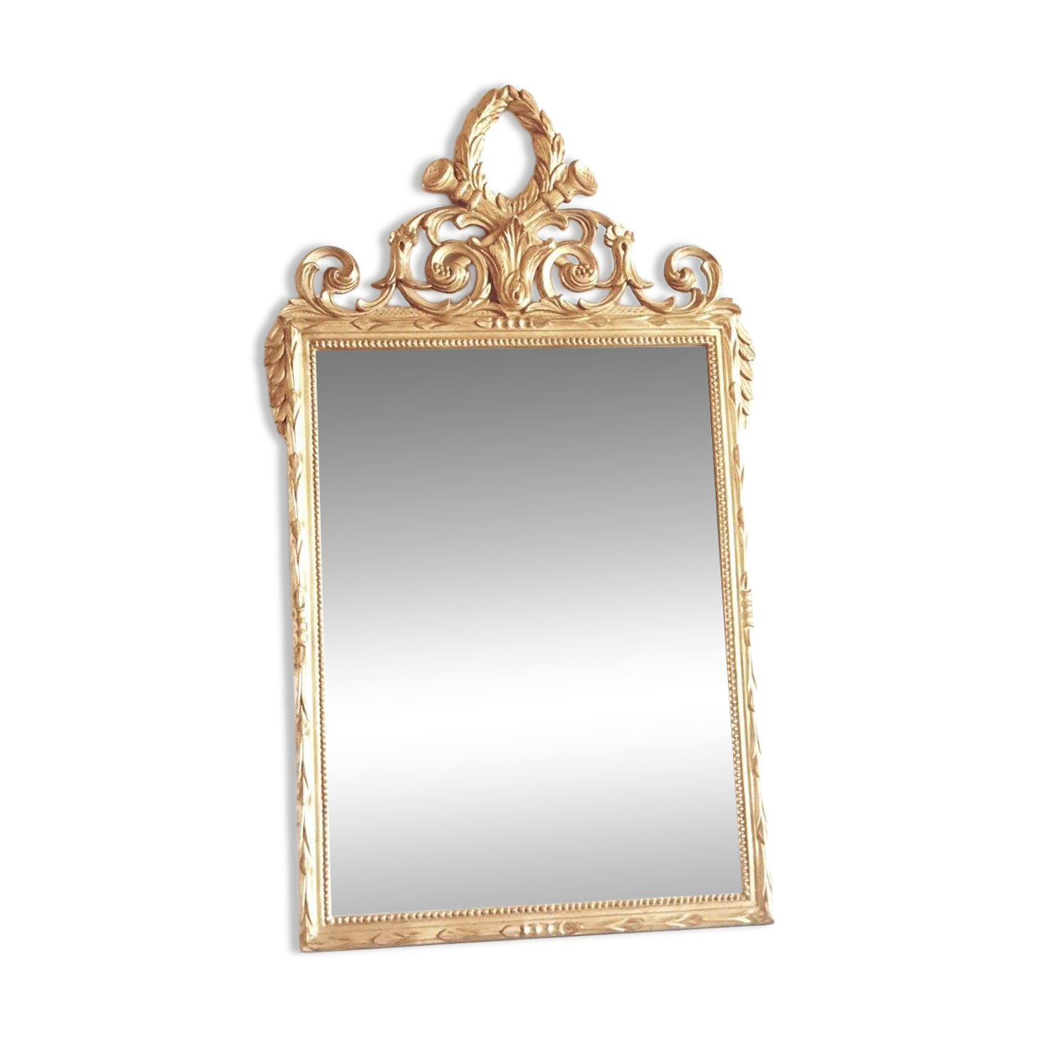Miroir doré XXe style Louis XVI