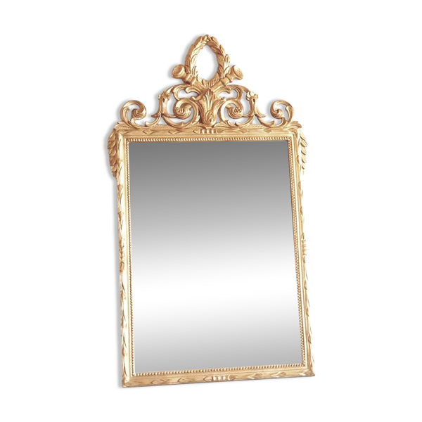 Miroir doré XXe style Louis XVI