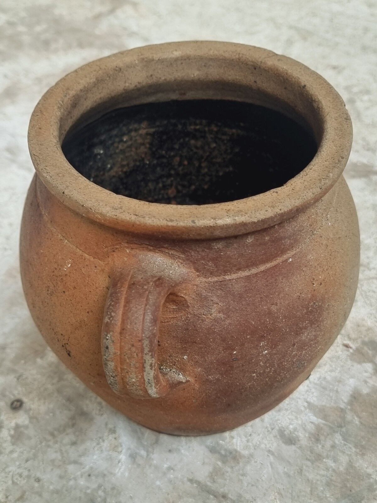 Antique French grespot confit pot