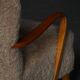 Pair of Mid Century Modern Swedish lounge chairs in birch and lamb's wool, 1960s.