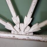 19th century french wooden window frame with arrows
