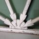 19th century french wooden window frame with arrows