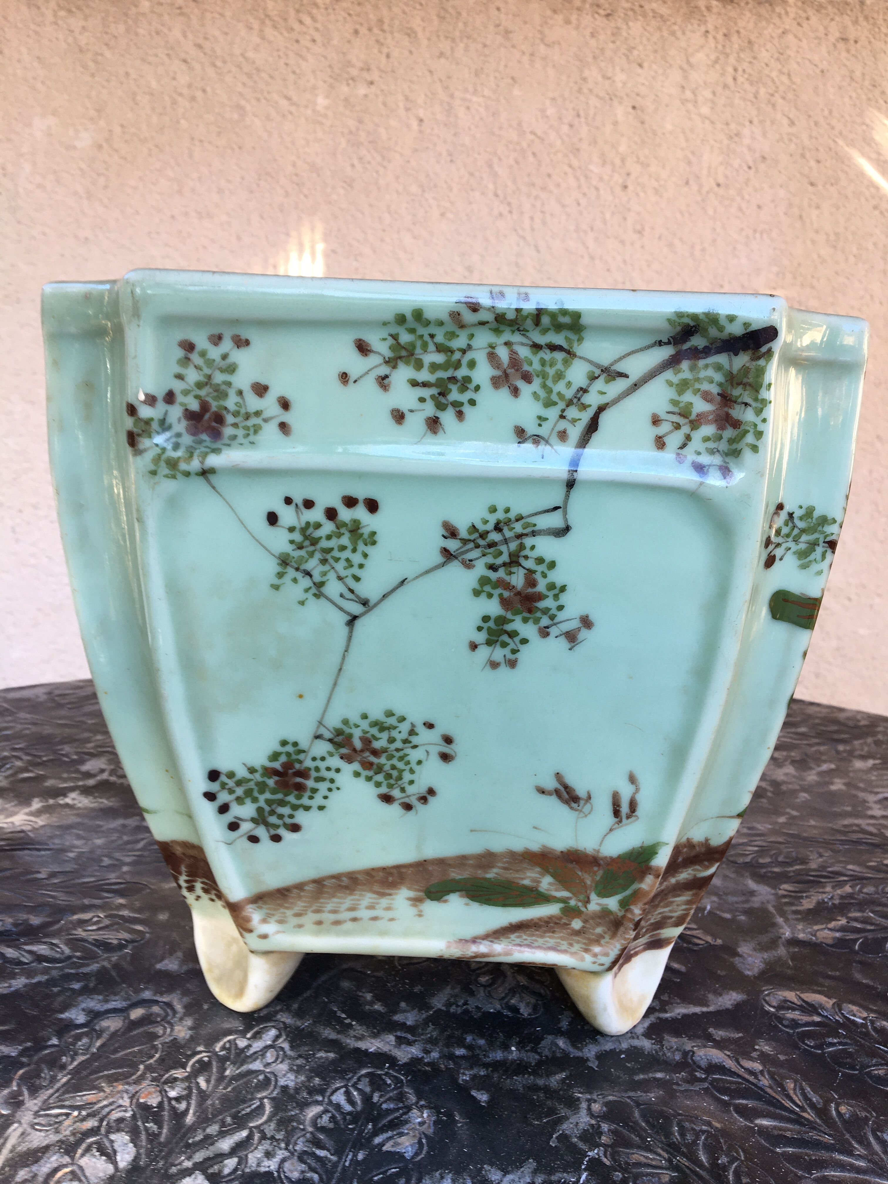 Celadon Japanese pot cover