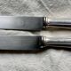 Set of 10 modernist silver-plated metal table knives.