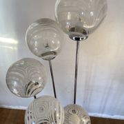 Waterfall floor lamp 5 globes Marinha Grande factory 70s