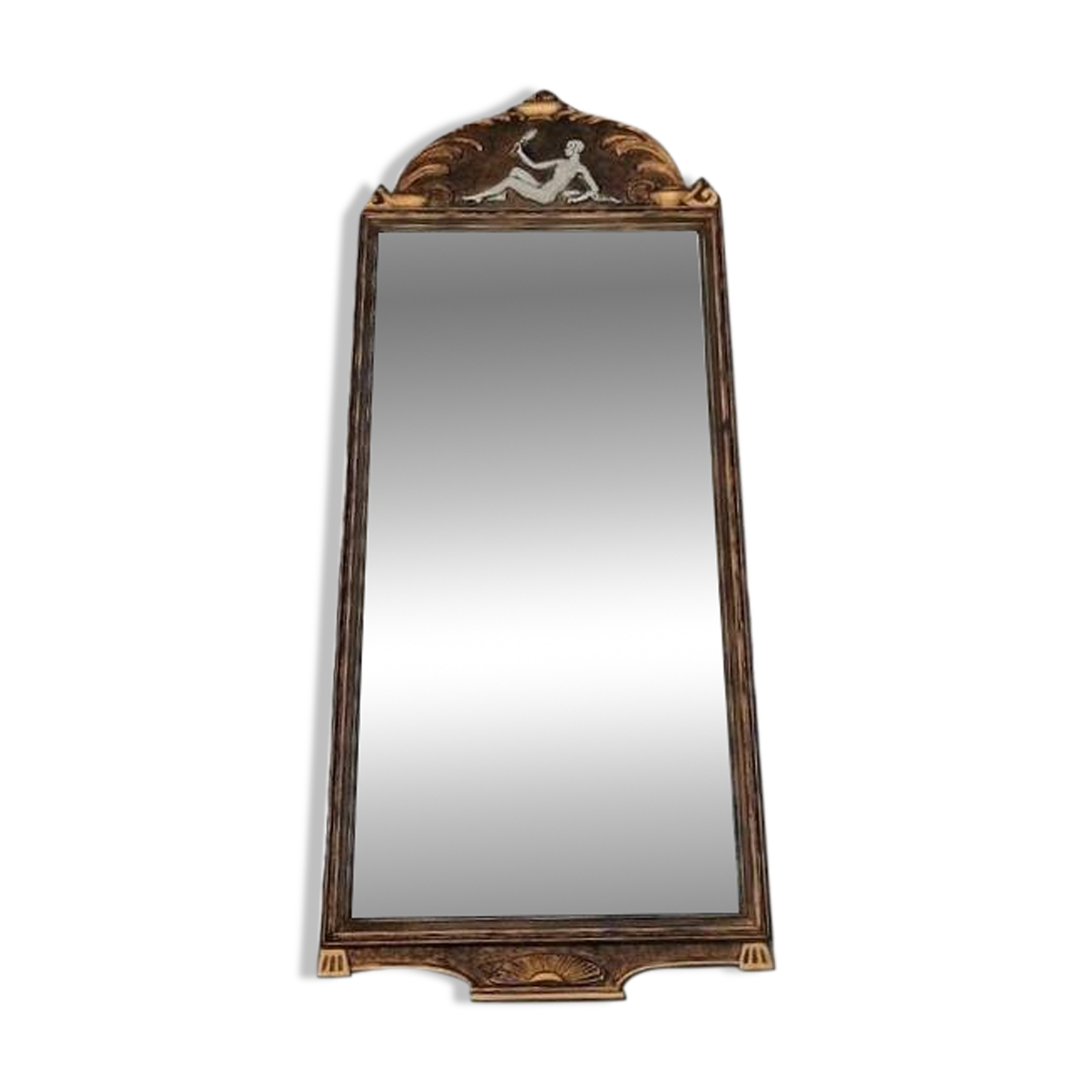 Miroir Art déco en bois doré
