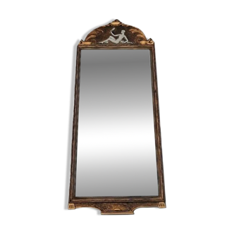 Miroir Art déco en bois doré