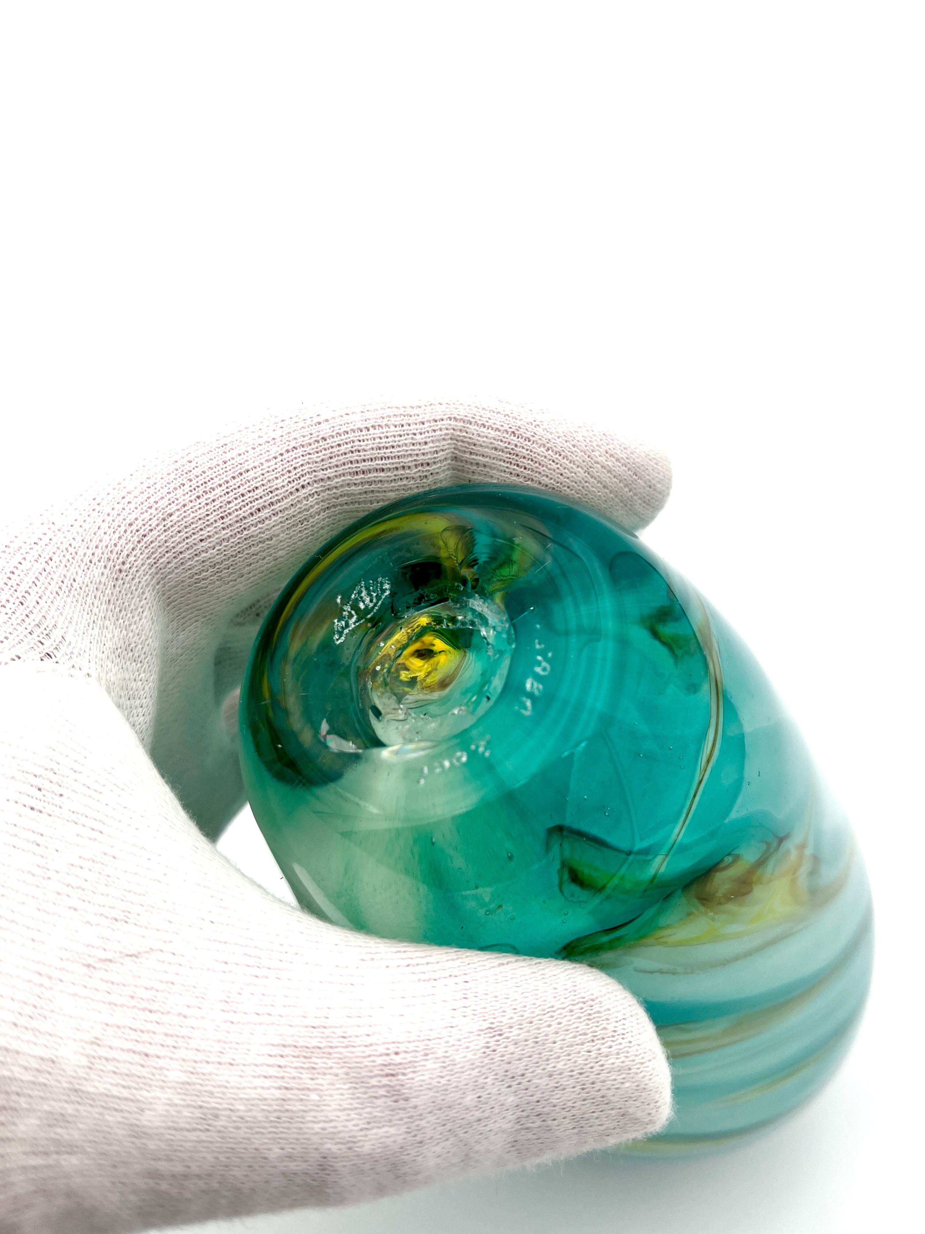 Bubble Glass Vase Signed Didier Saba Biot 2001