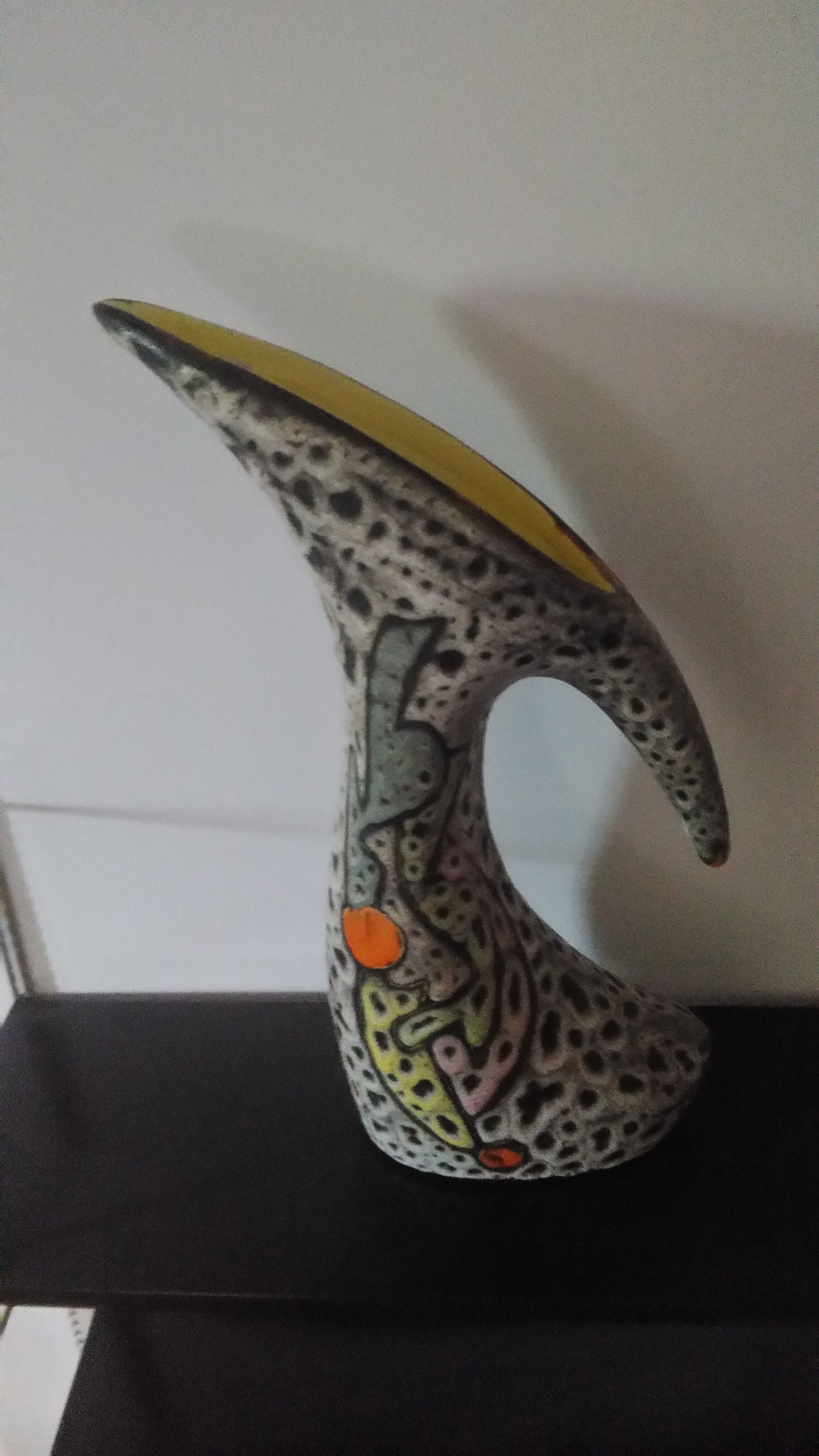 Vallauris vase signed Bessonne years 50