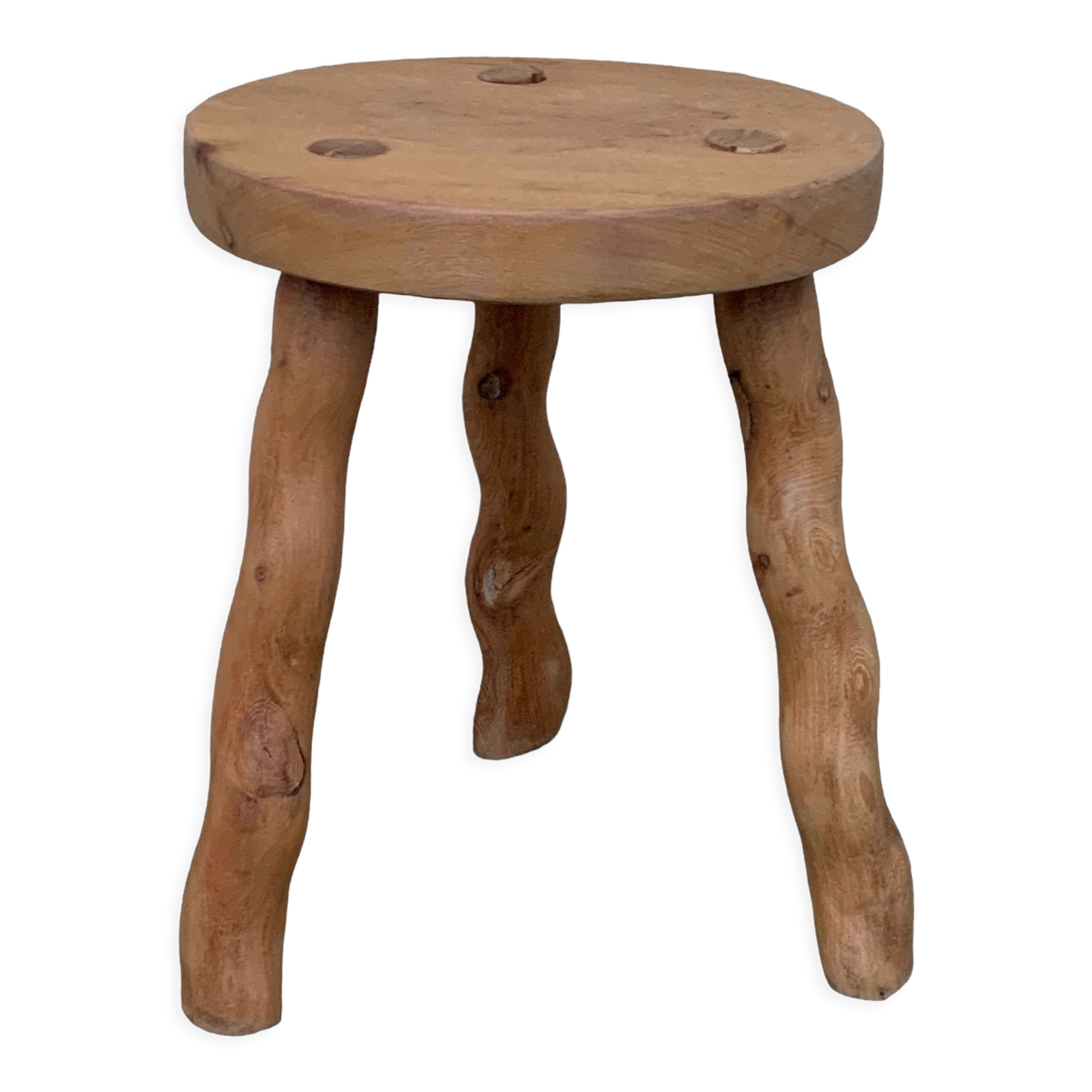 Vintage turned leg tripod stool 1960
