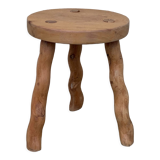 Vintage turned leg tripod stool 1960