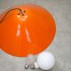 Mid-Century Orange Pendant Lamp from Guzzini, 1960s