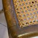Antique wooden chair, cane seat
