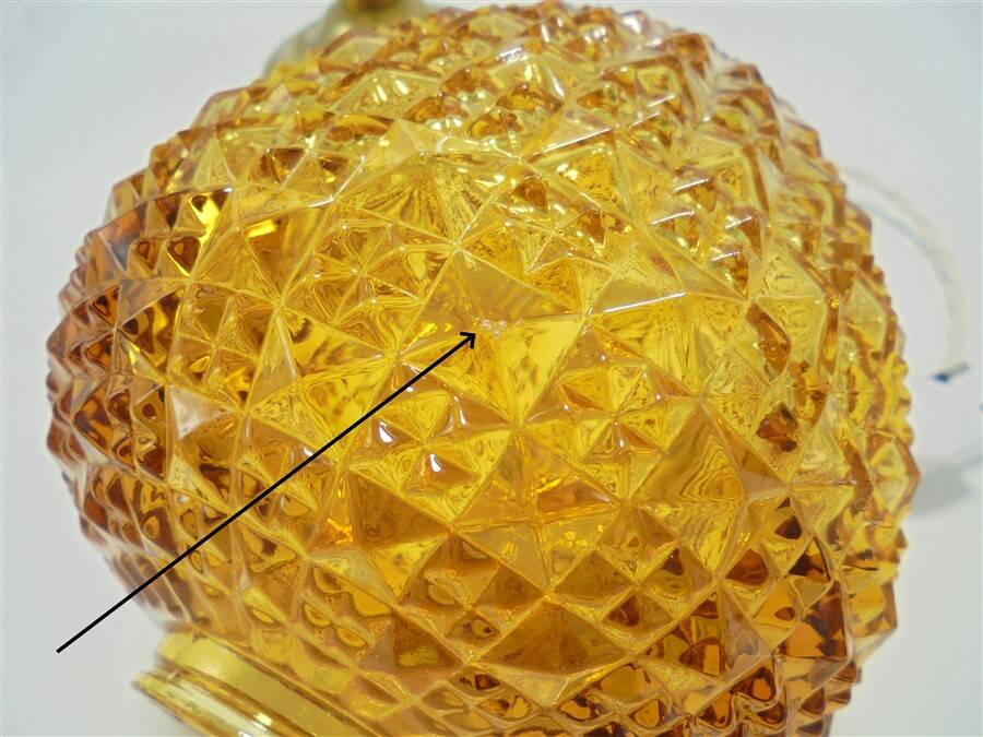 Amber glass lamp