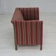 1960s, Danish 2-seater sofa, striped red/multicolor furniture wool.