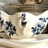 Saucière Lunéville en terre de fer bleue, service "Azaléa"