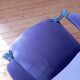 Voltaire armchair from the 19th century, purple velvet