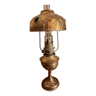 Brass oil lamp