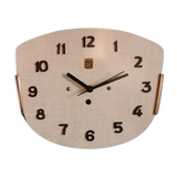 Vintage formica silent wall clock "MC Beige"
