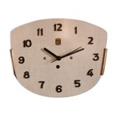 Vintage formica silent wall clock "MC Beige"