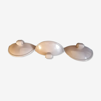 3 Kostka glazed ceramic wall lights