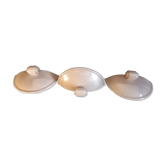 3 Kostka enamelled ceramic wall lights