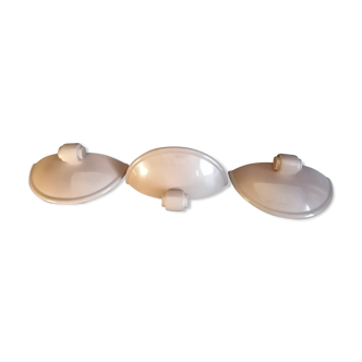 3 Kostka glazed ceramic wall lights