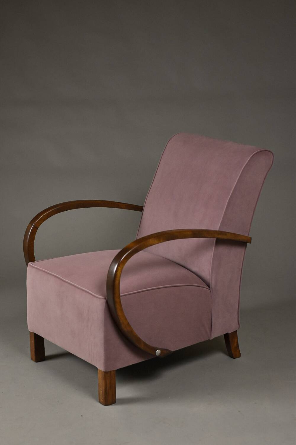 Art Deco Club Armchair, Fully Restored, Poland, 1930s