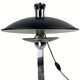 Midcentury chrome desk or table lamp, pink marble base