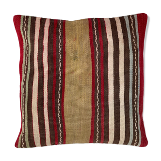 Vintage Turkish Kilim Cushion Cover , 60 x 60 cm