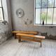 Paire de bancs en pin Charlotte Perriand Les arcs