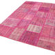 Tapis anatolian vintage 175 cm x 242 cm rose patchwork fait à la main
