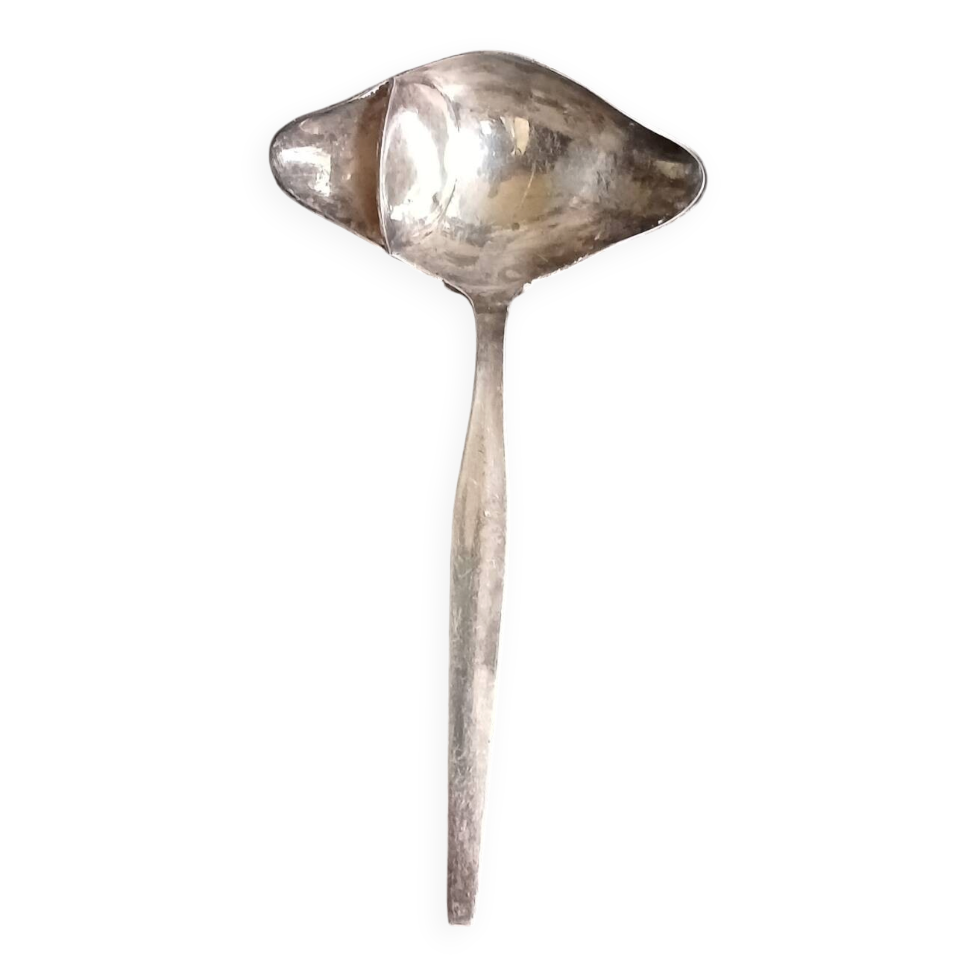 Louche / Vintage silver-plated ladle - Asymmetrical design