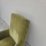 Napoleon III period velvet toad armchair, 19th century