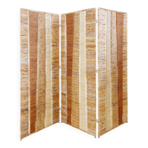 Audoux Minet Style Wicker & Metal Folding Screen or Room Divider