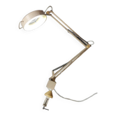 Grande lampe articulée loupe d atelier architecte vintage
