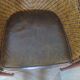 Fauteuil Style Colonial-Rotin tressé-Vintage-coussin simili cuir