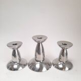 Danish trio of candlesticks signed Erik Bagger